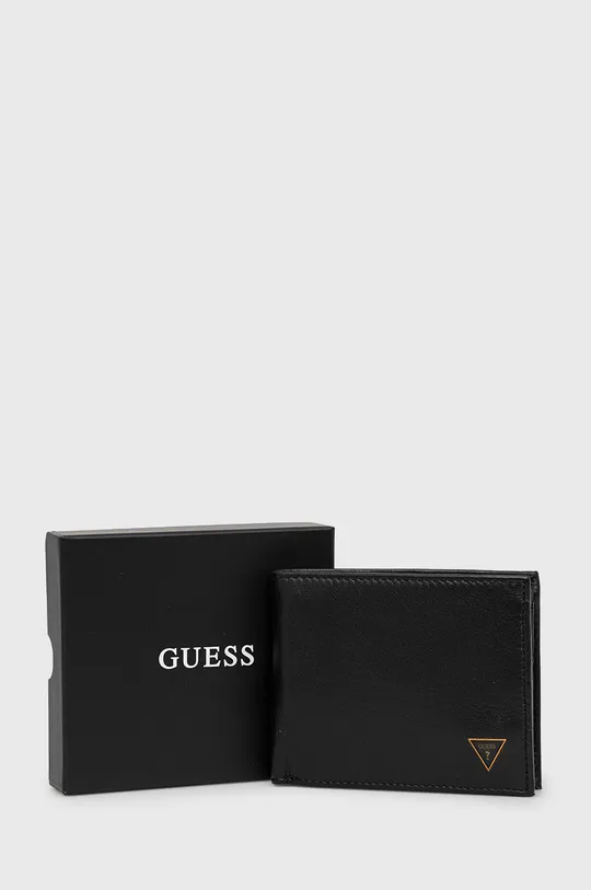 čierna Kožená peňaženka Guess