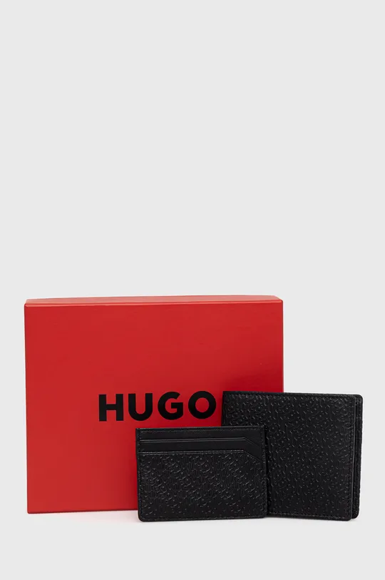 Δερμάτινο πορτοφόλι και θήκη καρτών HUGO Ανδρικά