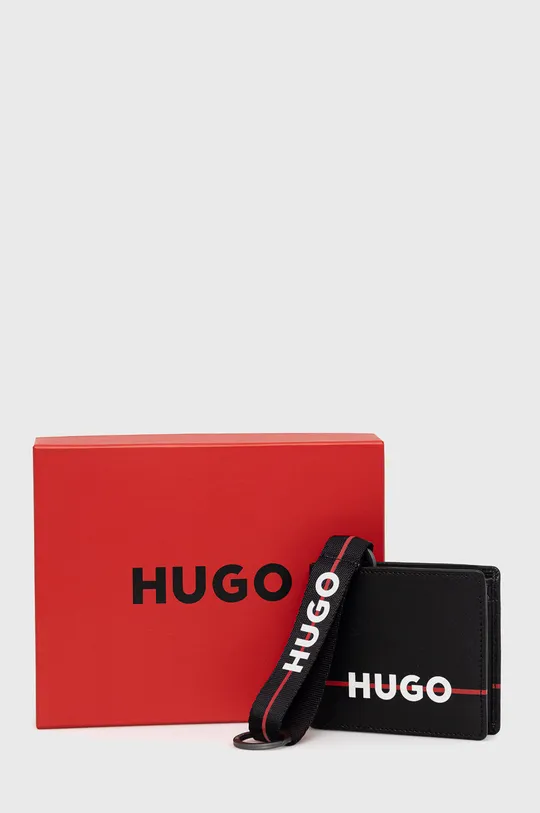 Δερμάτινο πορτοφόλι + μπρελόκ HUGO
