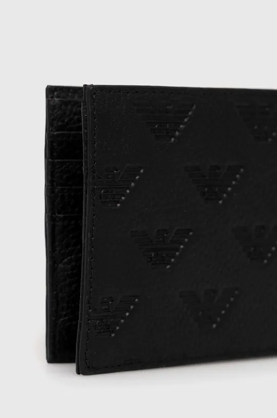 Kožená peňaženka Emporio Armani čierna