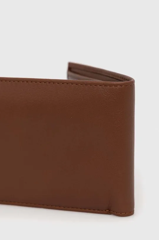 Шкіряний гаманець Guess коричневий