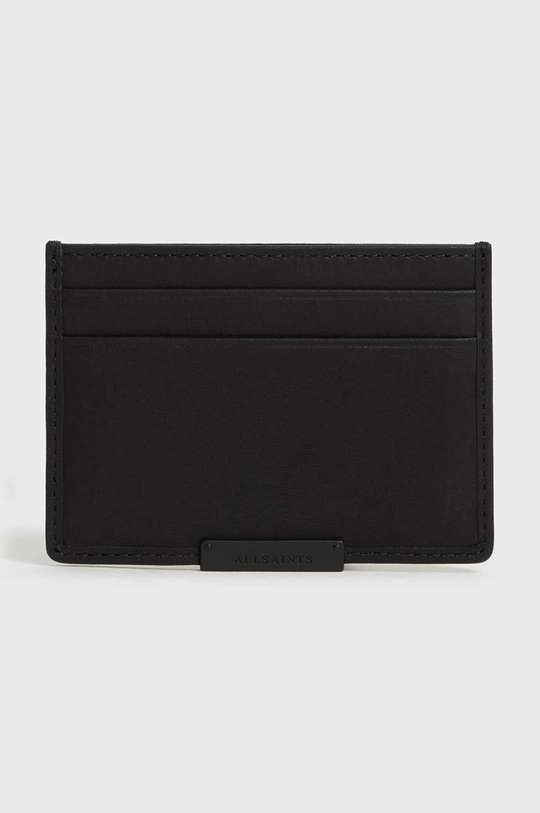 czarny AllSaints etui na karty skórzane DOVE CARDHOLDER Męski