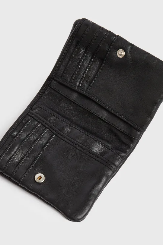 Kožená peňaženka AllSaints čierna