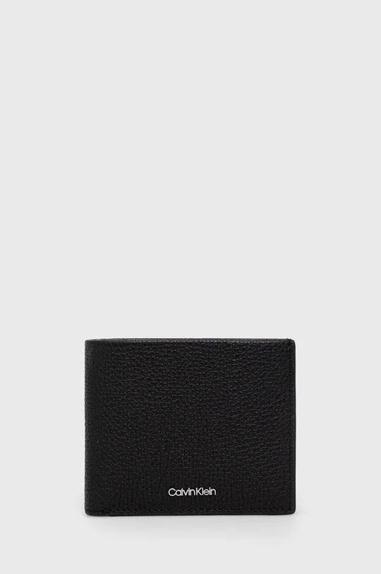 Δερμάτινο πορτοφόλι + μπρελόκ Calvin Klein μαύρο