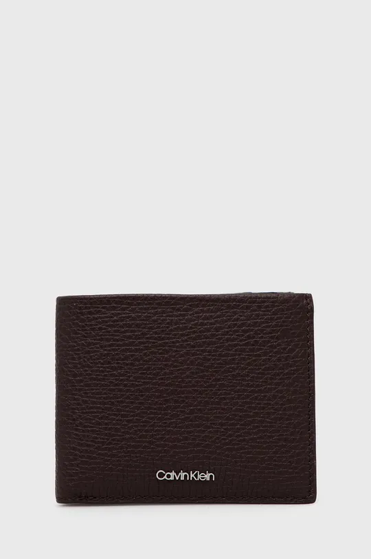 коричневый Кожаный кошелек Calvin Klein Мужской