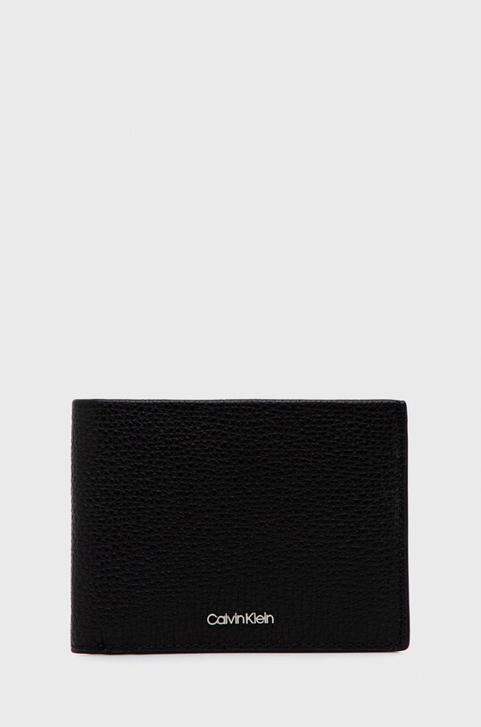Кожаный кошелек Calvin Klein мужской цвет чёрный | ANSWEAR.ua