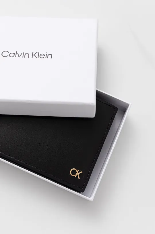 fekete Calvin Klein bőr pénztárca
