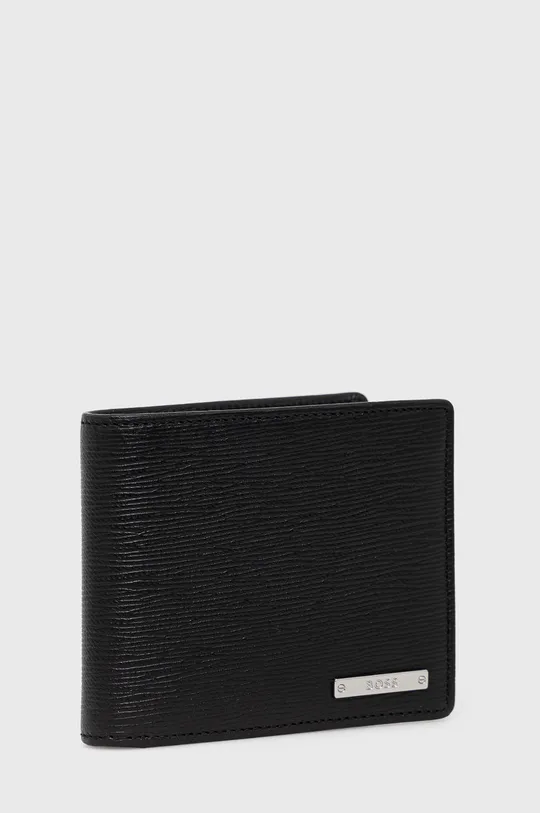 Шкіряний гаманець BOSS чорний