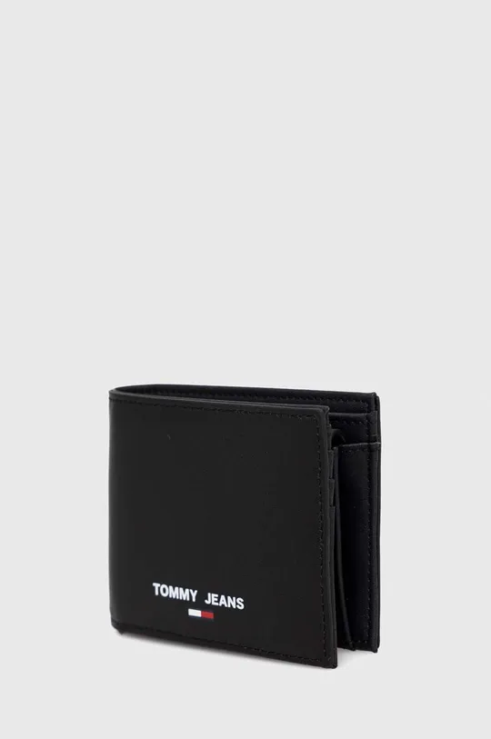 Δερμάτινο πορτοφόλι Tommy Jeans μαύρο