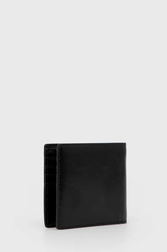 Trussardi portfel skórzany czarny