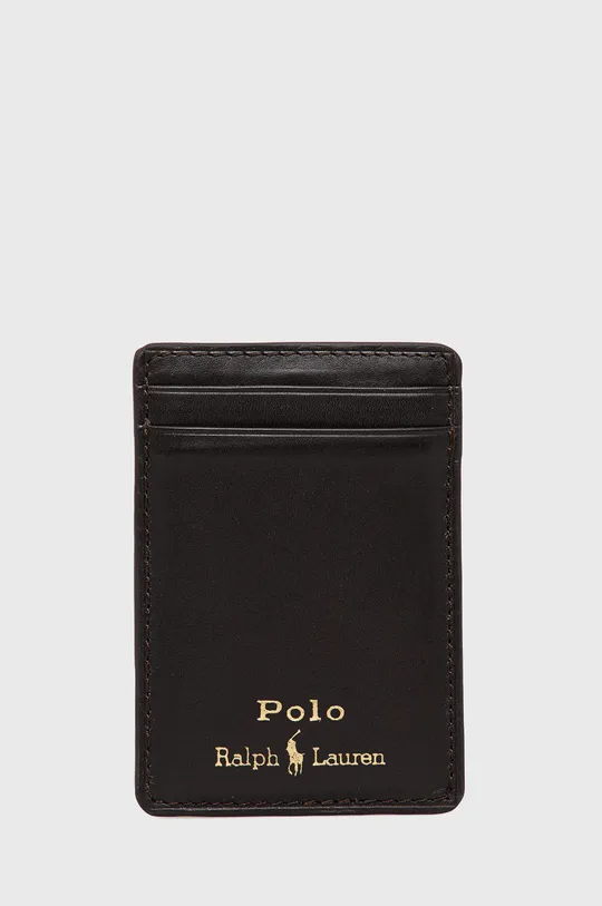 καφέ Δερμάτινη θήκη για κάρτες Polo Ralph Lauren Ανδρικά