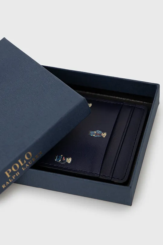 σκούρο μπλε Δερμάτινη θήκη για κάρτες Polo Ralph Lauren