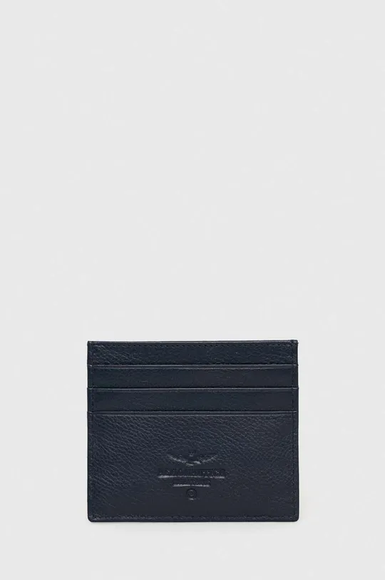 Шкіряний чохол на банківські карти Aeronautica Militare темно-синій