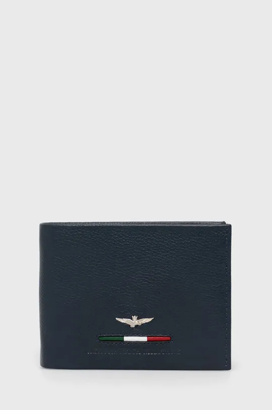 granatowy Aeronautica Militare portfel skórzany Męski