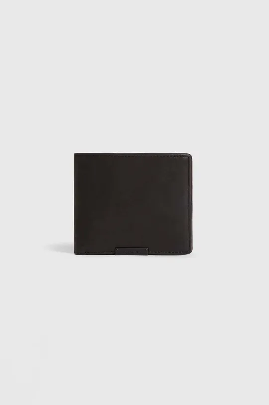 μαύρο Δερμάτινο πορτοφόλι AllSaints Ανδρικά