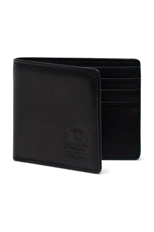 Kožená peňaženka Herschel čierna