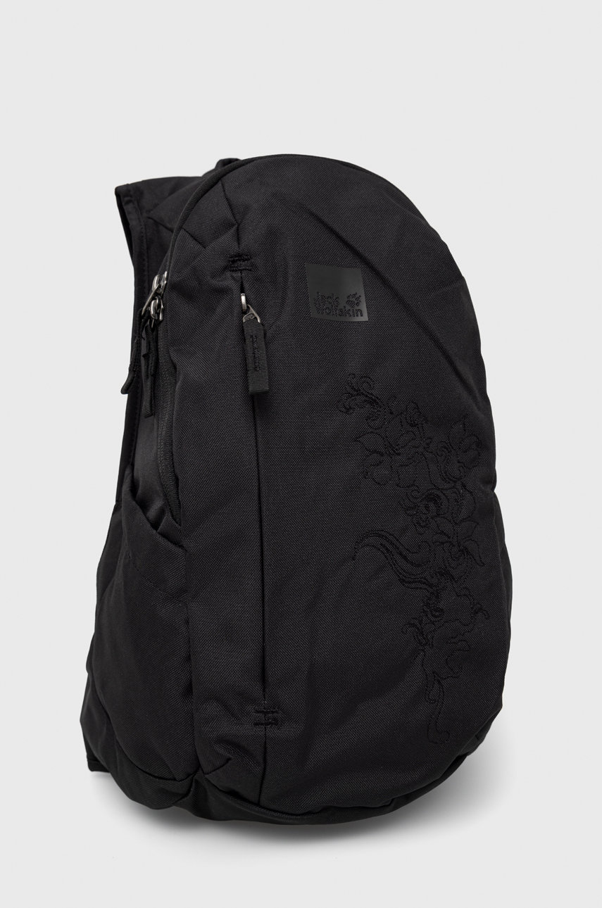 Рюкзак Jack Wolfskin женский цвет чёрный маленький с аппликацией ...
