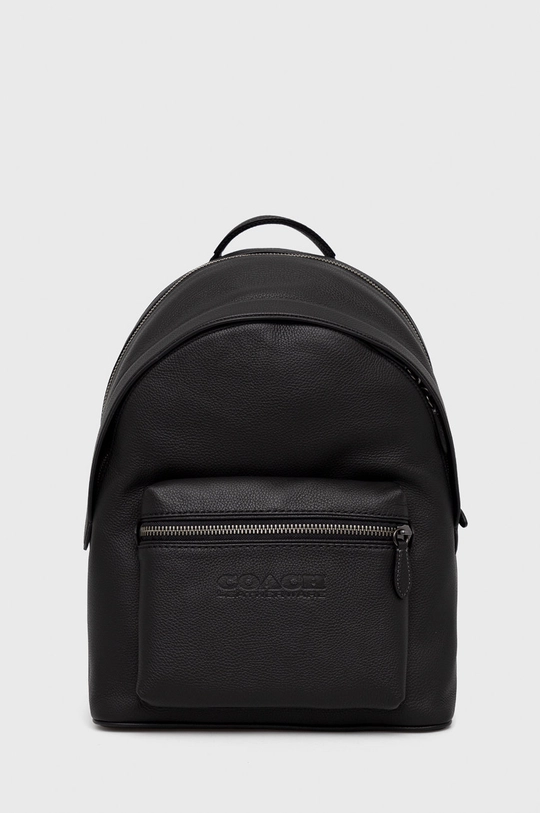 čierna Kožený ruksak Coach Charter Backpack Pánsky