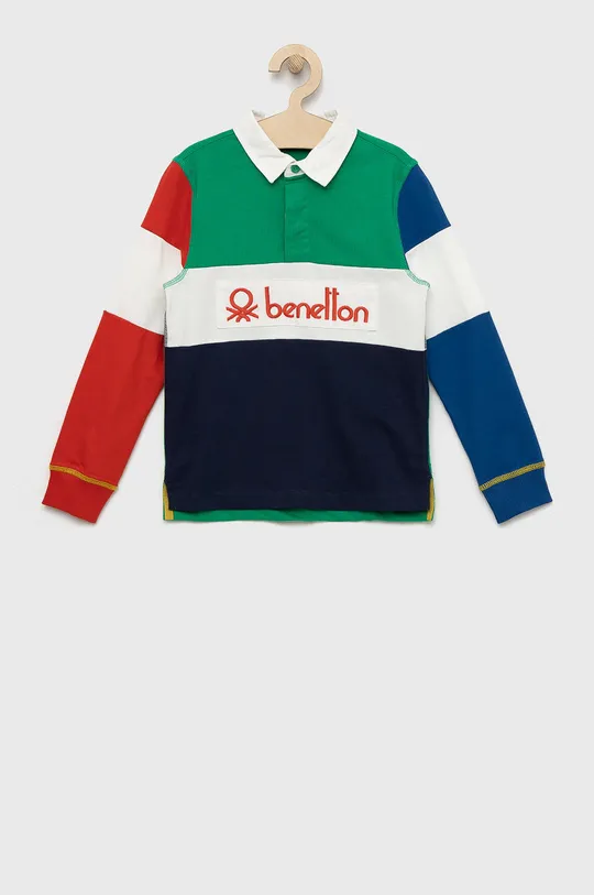 multicolor United Colors of Benetton longsleeve bawełniany dziecięcy Chłopięcy