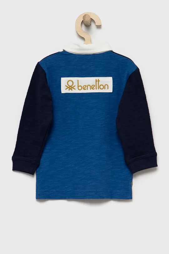 Παιδικό βαμβακερό μακρυμάνικο United Colors of Benetton σκούρο μπλε