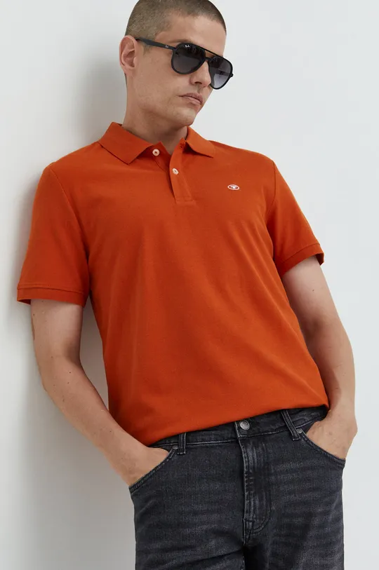 oranžová Bavlnené polo tričko Tom Tailor Pánsky