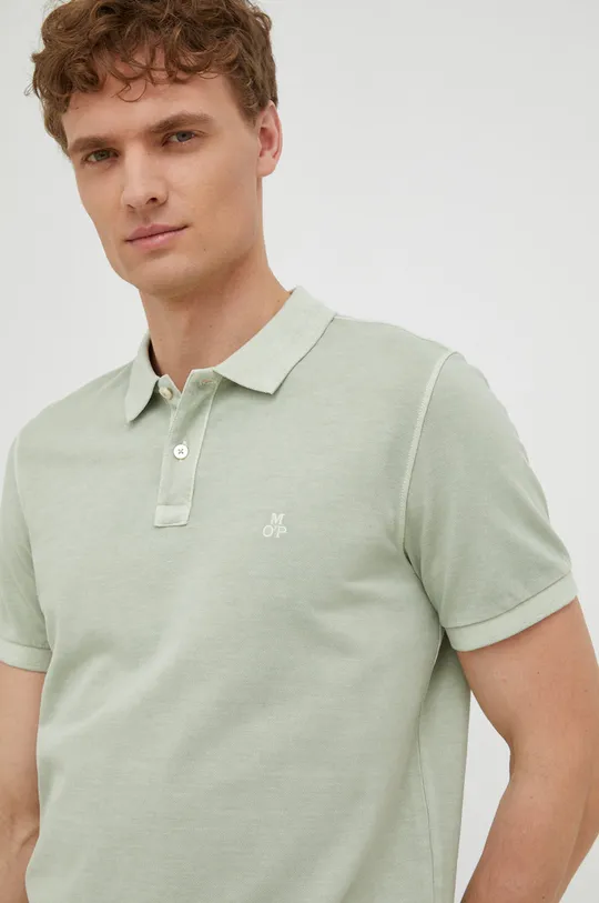 πράσινο Βαμβακερό μπλουζάκι πόλο Marc O'Polo
