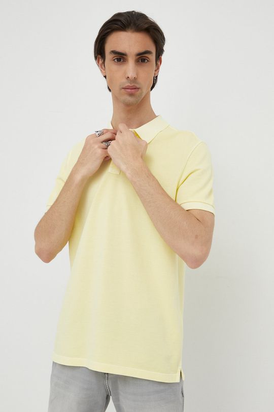 žlutá Bavlněné polo tričko Marc O'Polo Pánský