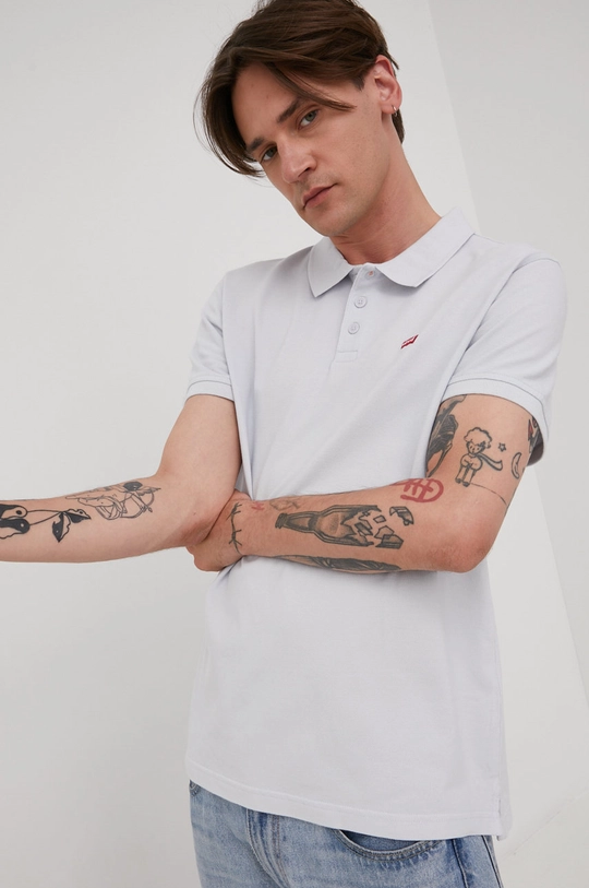 Levi's polo bawełniane niebieski