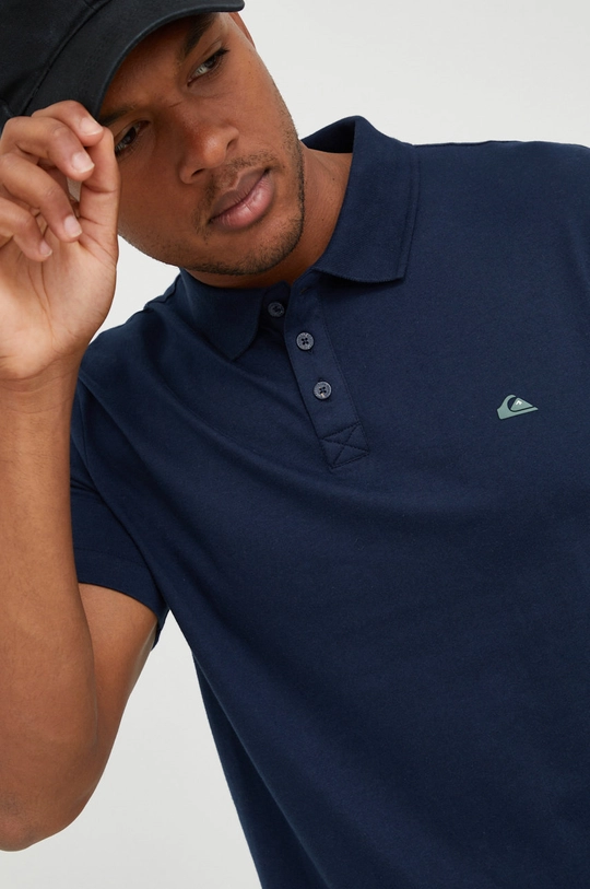 granatowy Quiksilver polo bawełniane Męski