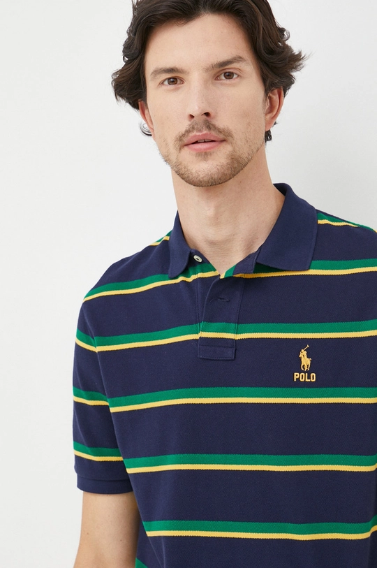 σκούρο μπλε Βαμβακερό μπλουζάκι πόλο Polo Ralph Lauren