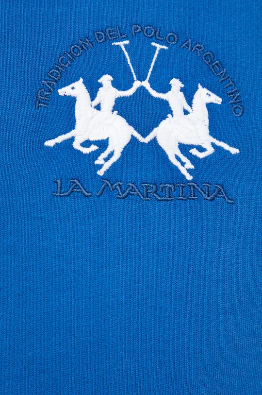 Bavlnené tričko s dlhým rukávom La Martina Pánsky