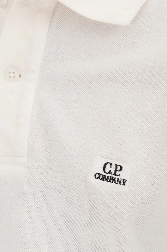 white C.P. Company cotton polo shirt