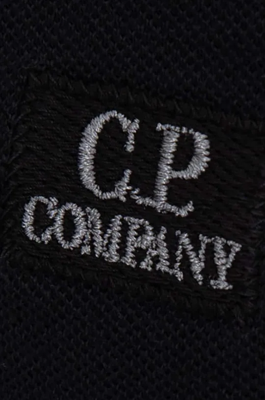czarny C.P. Company polo bawełniane