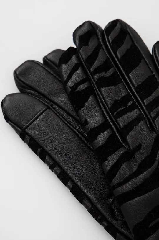 Kožené rukavice Only čierna