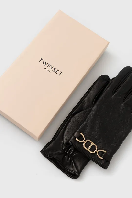 Kožené rukavice Twinset  Základná látka: 100% Ovčia koža Podšívka: 100% Polyester