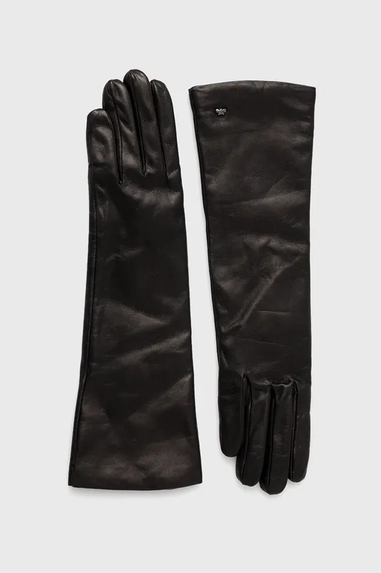 črna Usnjene rokavice Weekend Max Mara Ženski
