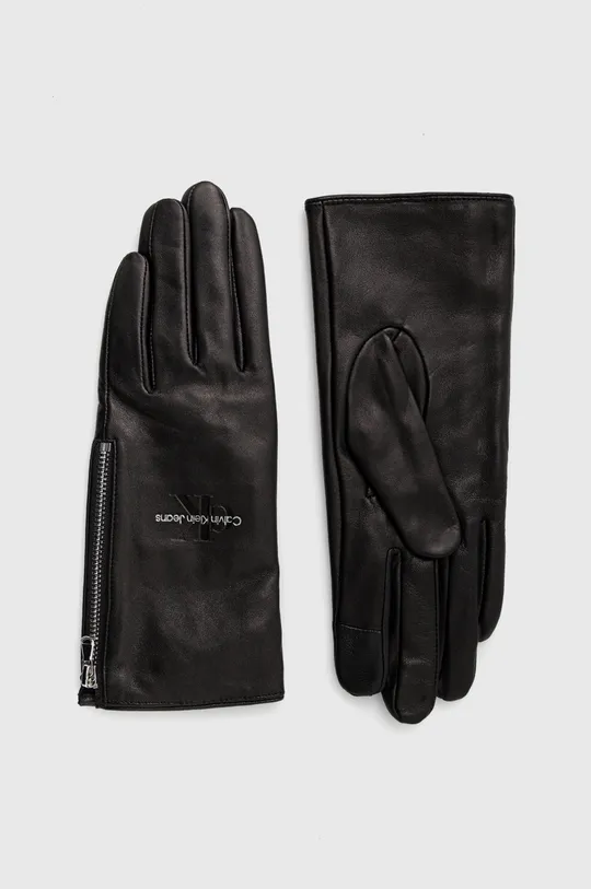črna Usnjene rokavice Calvin Klein Jeans Ženski
