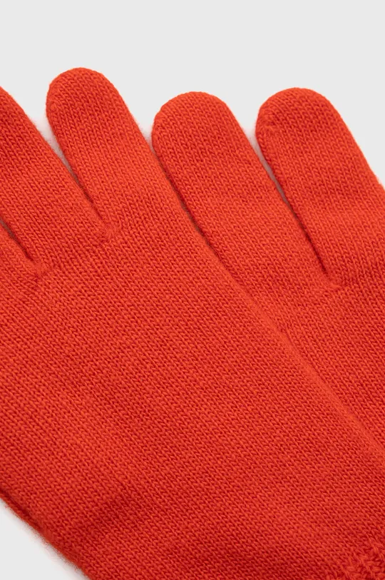 Вовняні рукавички United Colors of Benetton червоний