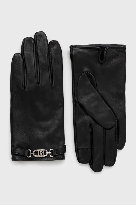 črna Usnjene rokavice Lauren Ralph Lauren Ženski