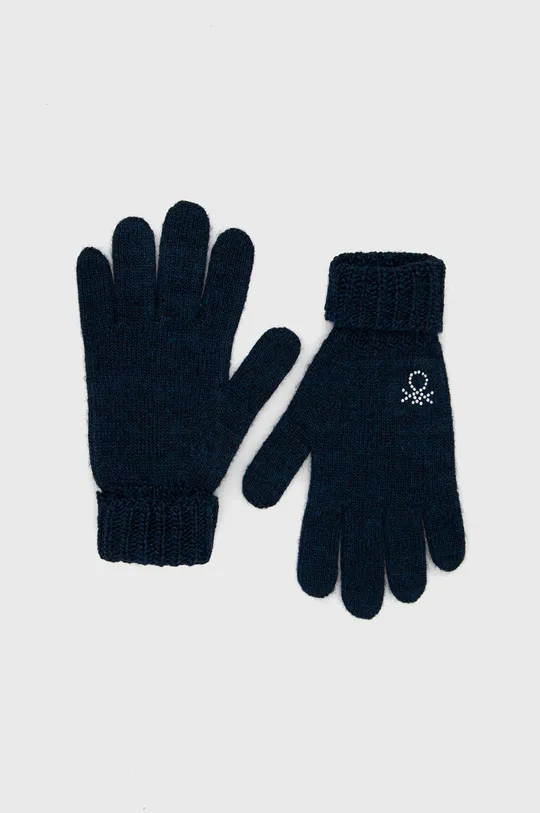 темно-синій Дитячі рукавички з домішкою вовни United Colors of Benetton Для дівчаток