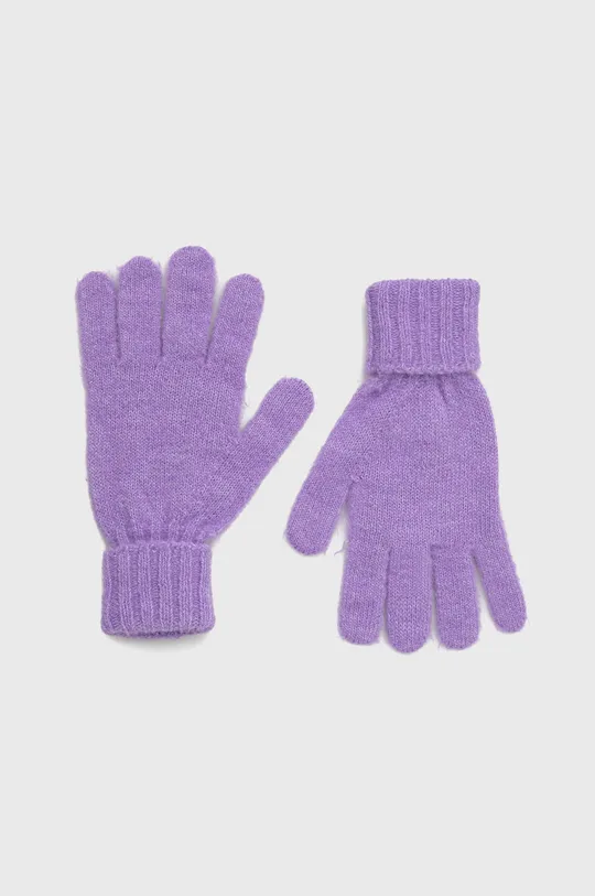 фиолетовой Перчатки с примесью шерсти United Colors of Benetton Для девочек
