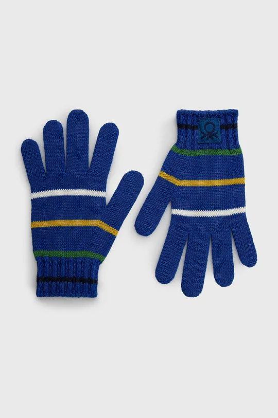 μπλε Παιδικά γάντια με μείγμα μαλλιού United Colors of Benetton Παιδικά