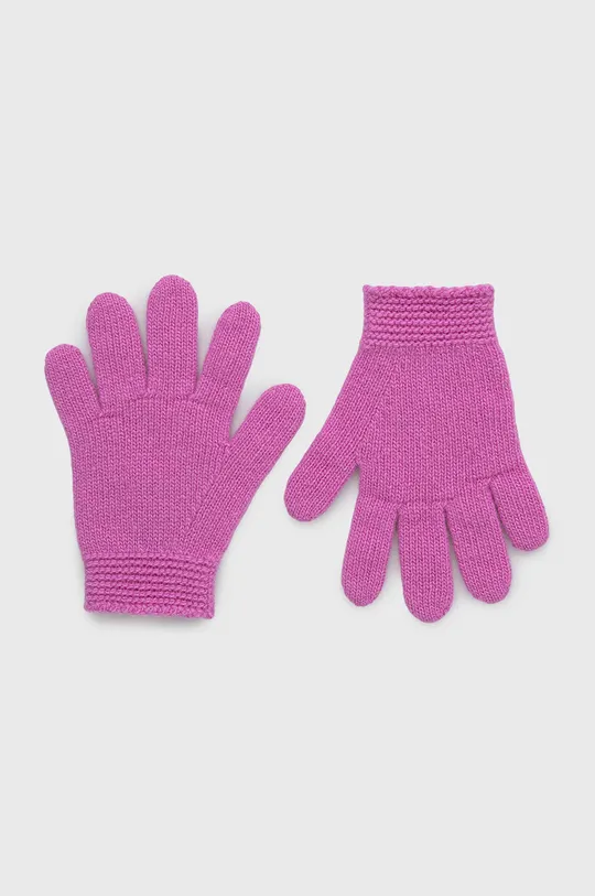 μωβ Παιδικά μάλλινα γάντια United Colors of Benetton Παιδικά