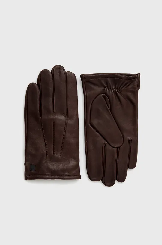 коричневий Шкіряні рукавички Karl Lagerfeld Чоловічий