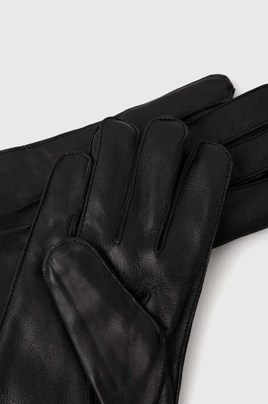 Шкіряні рукавички Selected Homme чорний