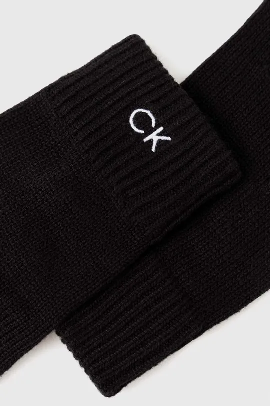 Γάντια με μείγμα κασμίρ Calvin Klein μαύρο