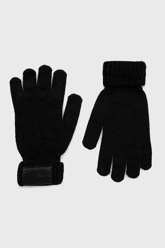 μαύρο Γάντια από μείγμα μαλλιού Trussardi Ανδρικά