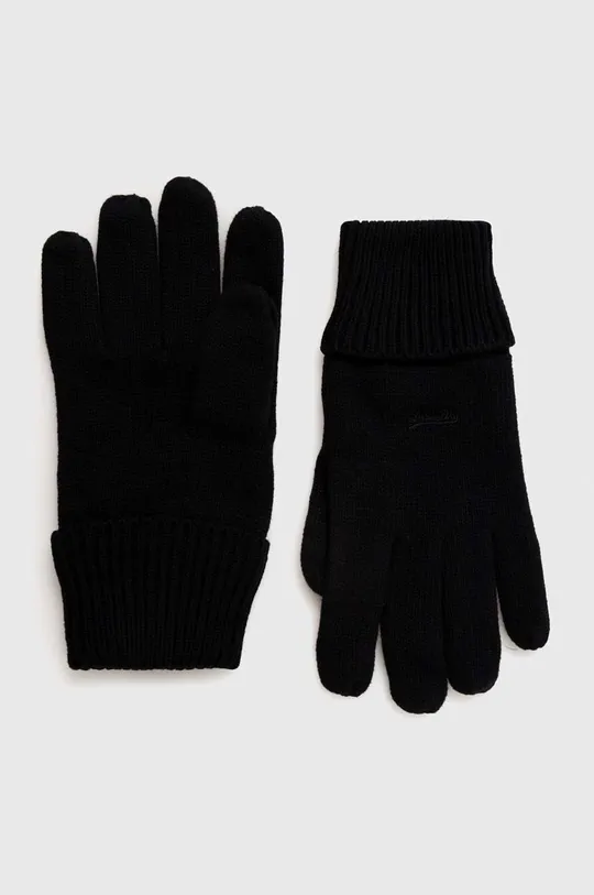čierna Bavlnené rukavice Superdry Pánsky