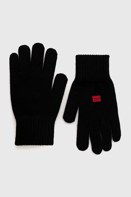 μαύρο Μάλλινα γάντια HUGO Ανδρικά