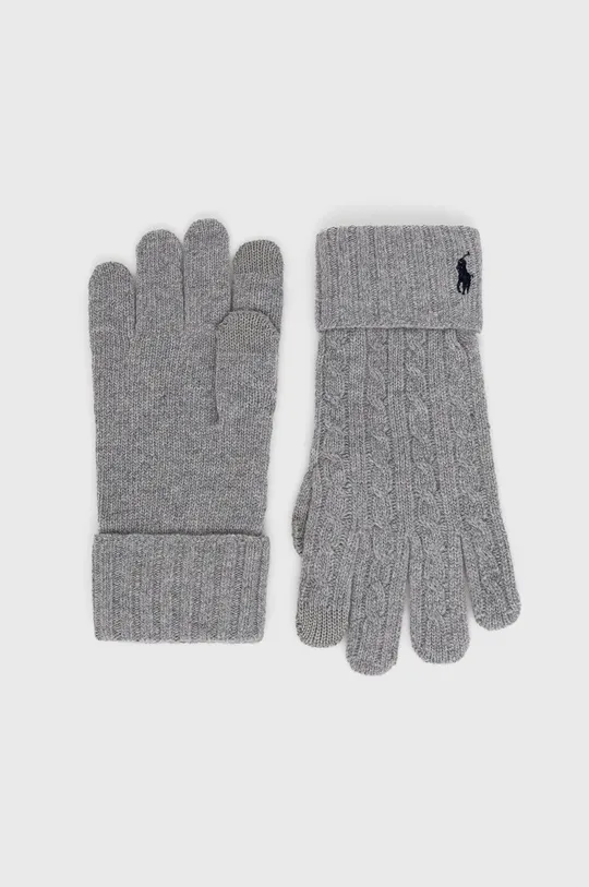 siva Volnene rokavice Polo Ralph Lauren Moški